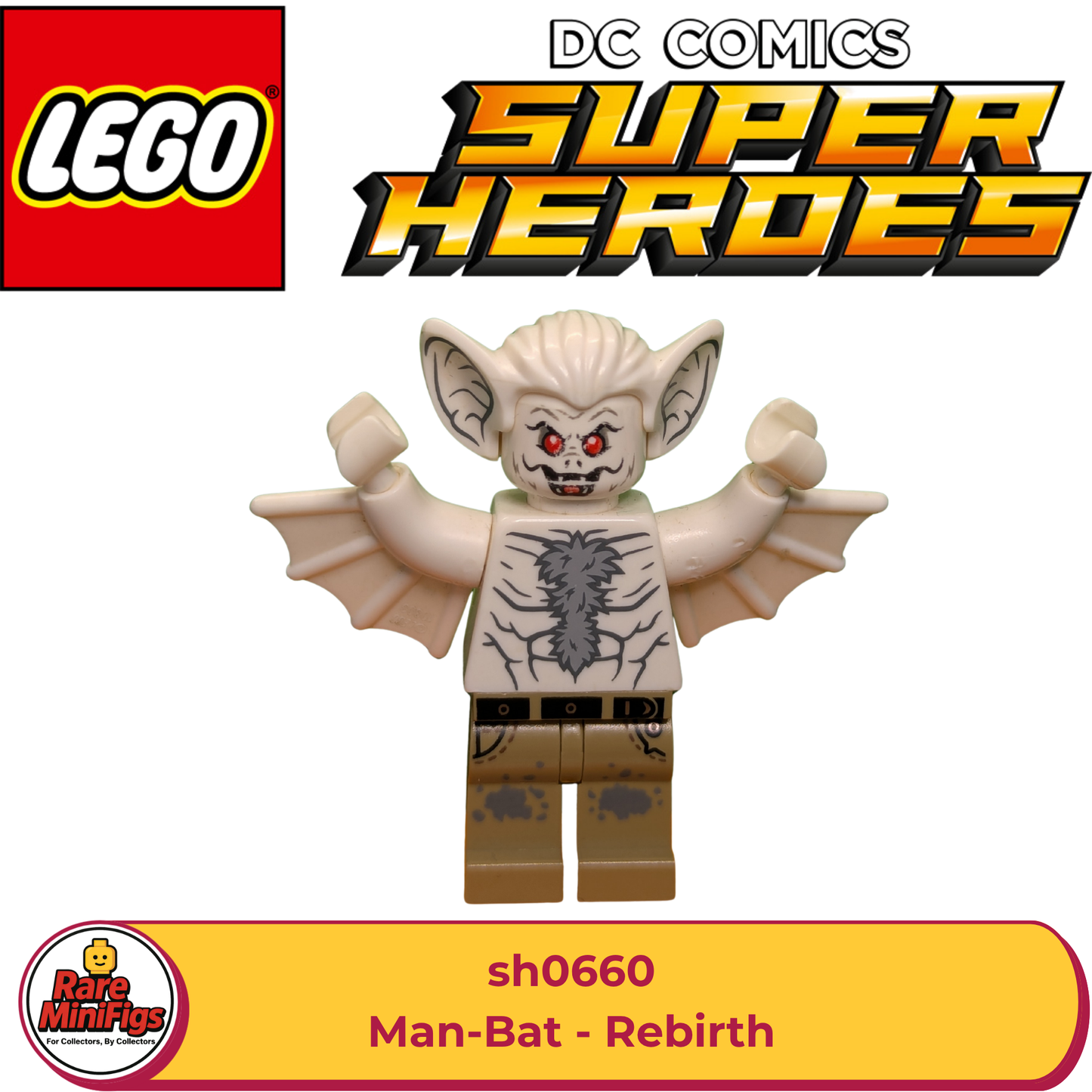 LEGO® DC Super Heroes Batman Man-Bat Minifigure (sh0660)