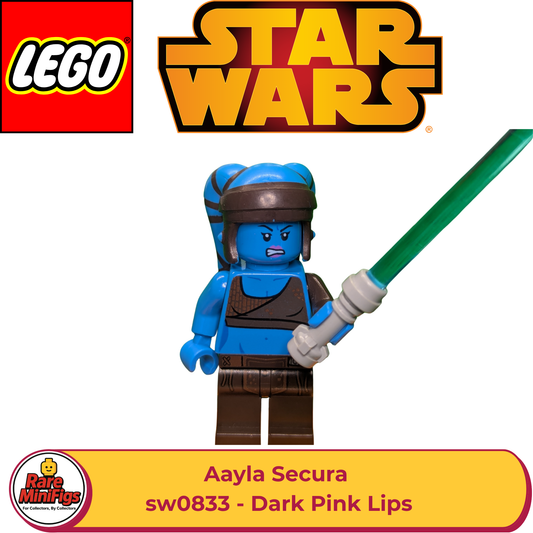 LEGO® Star Wars Aayla Secura Minifigure (sw0833) – Dark Pink Lips